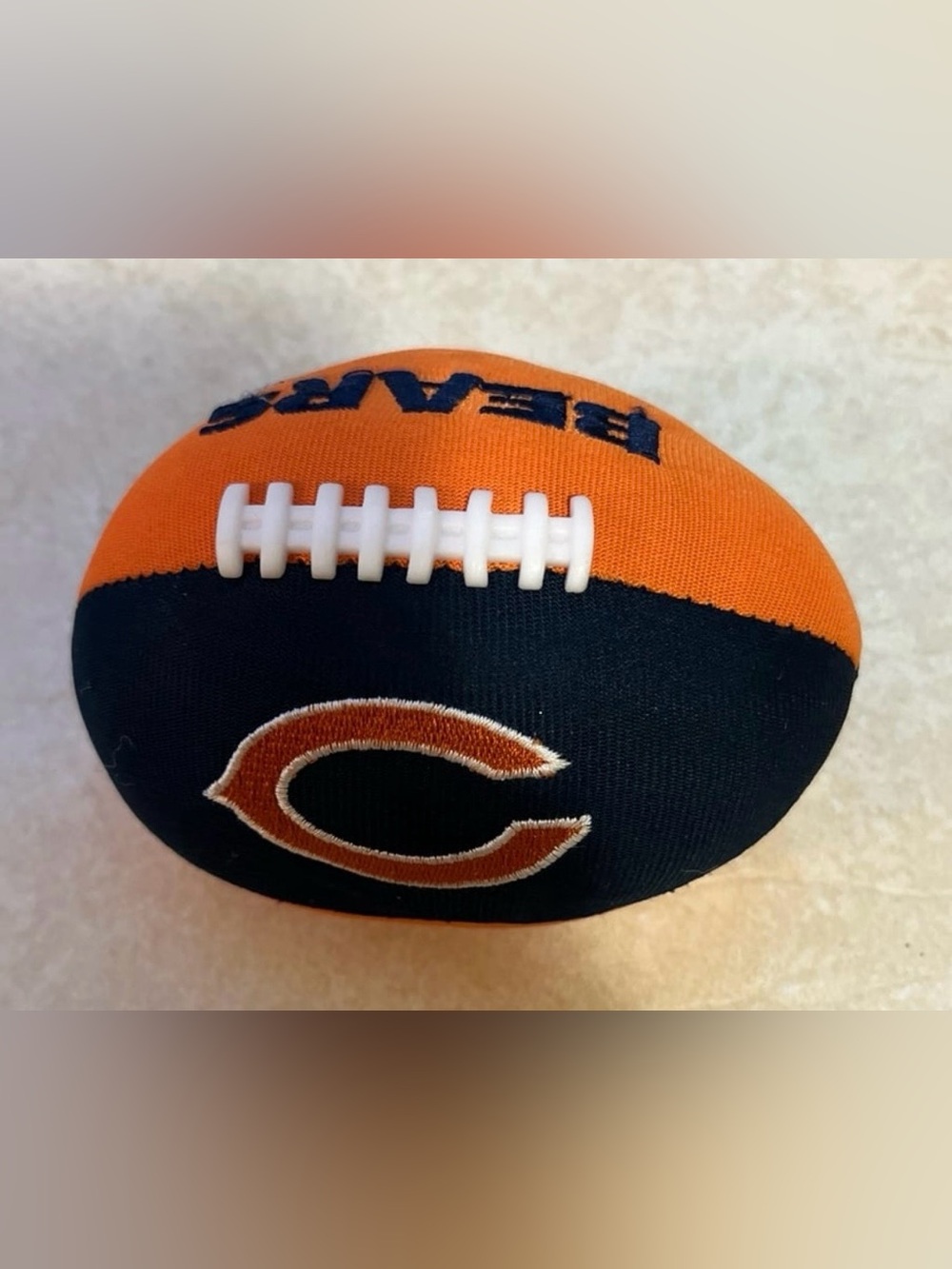 Talking Chicago Bears Mini Football with Team 'C' Logo - Orange & Navy